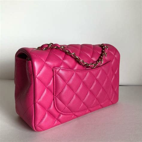 chanel mini flap bag neon pink|mini rectangular chanel bag.